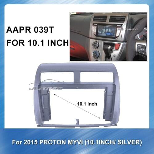 Car Radio Fascia gps navigation fascia panel is suitable for PROTON MYVI2015 SILVER Install Dash Bezel Trim Kit OEM style No gap