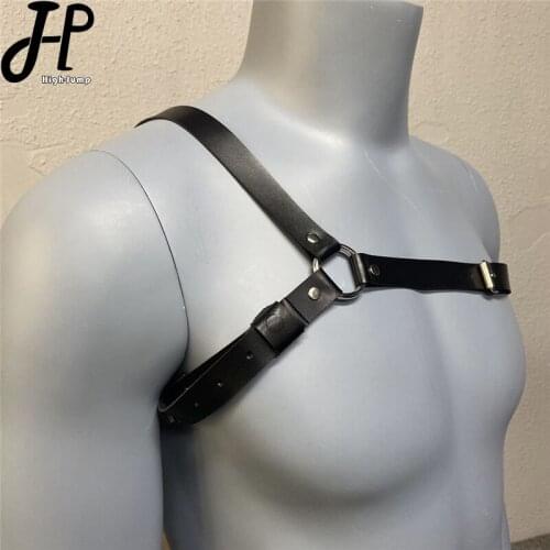 BDSM Gay Sex Accessories Chest Harness Men Adjustable Leather Body Bondage Cage Harness Belts Erotic Sex Toys for Men Gay