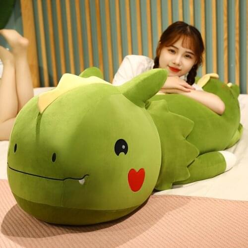 80cm/120cm Large Plush Dinosaur Kawaii Pillow Stuffed Animals Big Cushion Cute Plush Toys Plushie Kids Women Girl Gift