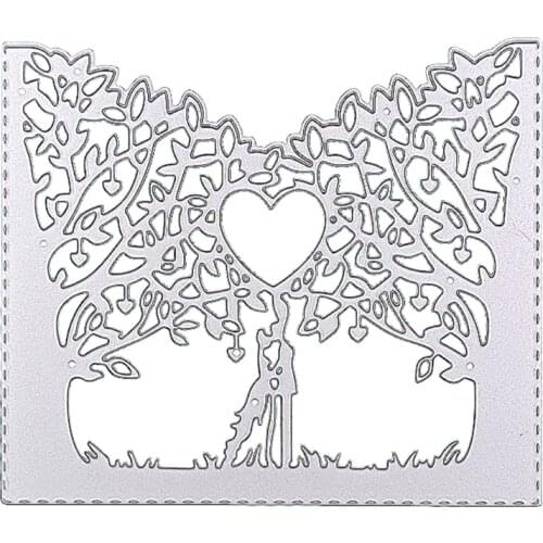 C90C Tree Couple Metal Cutting Dies Stencil DIY Scrapbooking Album Paper Card Template Mold Embossing Decoration