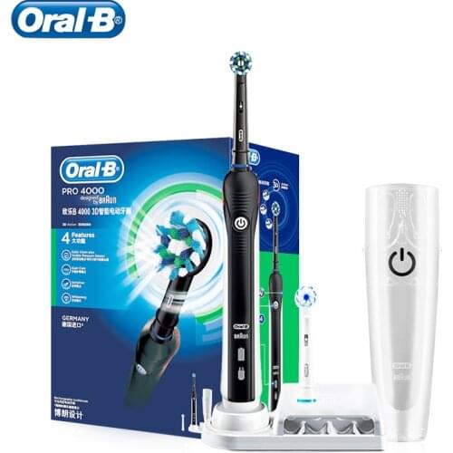 Oral B 3D Sonic Electric Toothbrush PRO 4000 Adults Rechargeable Portable Teeth Whitening Gum Massage Effective and Safe Brush