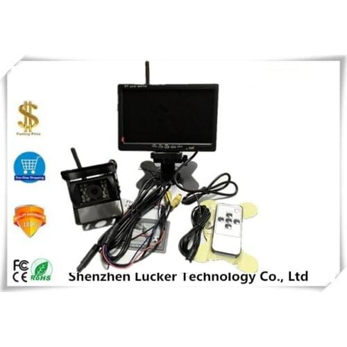IP67 Waterproof wireless 2.4G Back-up Rear view Reversing 12-24V DC Camera and 7 inch LCD Monitor Kit for truck Bus