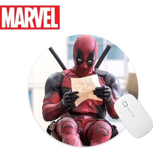 Marvel Deadpool 22cm Round Anti-Slip Durable Soft Rubber Computer Mouse Pad Game Tablet Gamer Mice Mat Desk Mat Pads