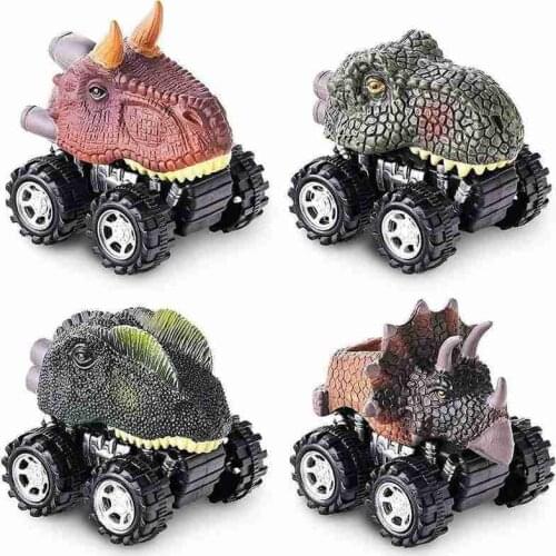 Dinosaur Pull Back Car Bounce Car Racing Mini Car Model Pull Back Car Dinotrux Gift For Kids Pull Back Dinosaur Model Toys