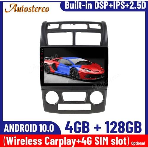 Android 10.0 128G Carplay IPS For KIA Sportage 2007-2010 Multimedia Player Car GPS Navigation Auto Radio Tape Recorder Headunit