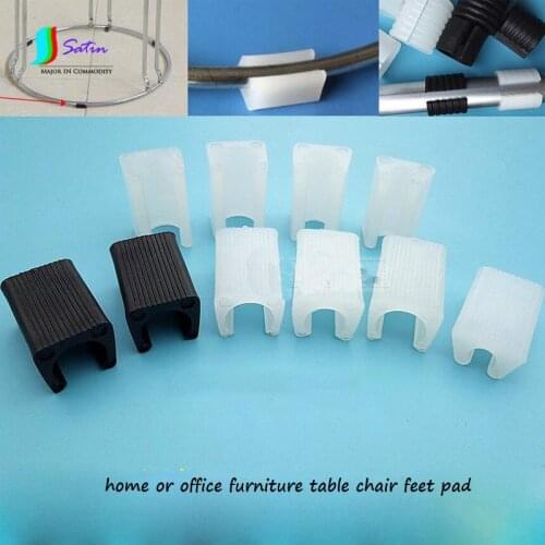 Wholesale PE Plastic Cylindrical White And Black Opening Sofa/Desk/Computer Chair Foot Pads,DIY Accessory Plug S0175L