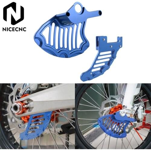 Front Rear Brake Disc Guard Protector For Husqvarna TE FE TC FC 125 250 350 450 501 2014 For Husaberg FE FS FX 390 450 2009-2014