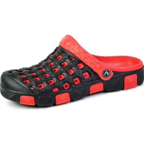 Summer Beach Slippers Casual Slides Men Sea Clogs Sandals Breathable Flip Flops Boy Flat Platform Shoes Slip On Sandal Masculina