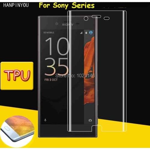 Full Cover Clear Soft TPU Film Screen Protector For Sony Xperia XA2 Ultra XZ2 XZ Premium Cover Curved Parts (Not Tempered Glass)