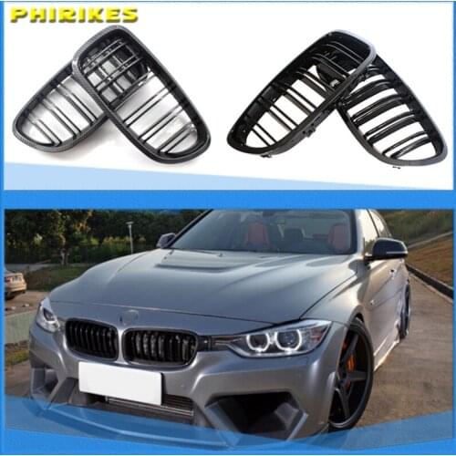 Grill Grille Gloss Black Kidney Sport for BMW F10 F18 F02 F11 M5 10-15 Dual Slat
