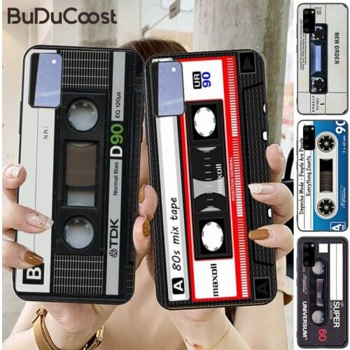 Riccu Vintage Magnetic Tape Cassette Phone Case for Samsung S20 plus Ultra S6 S7 edge S8 S9 plus S10-5G lite 2020 S10E