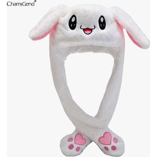 Cartoon Rabbit Ear Hat Cute Caps Plush Embroidery Rabbit Ear Hat Gift For Kids Girls Wrap Warm Hat Cap Ladies Chapeu Feminino