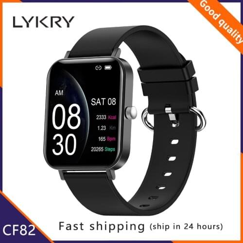 LYKRY CF82 Smart Watch 1.69 inch Square Screen IP67 Waterproof Man Woman’s Watches Heart Rate Monitor For Android ios PK Y20