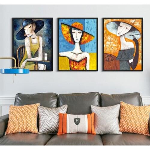 European-Style Modern Minimalist Personality Art Decorative Painting for Office Living Room Dining Room Wall Abstract Canvas Art