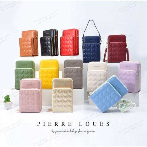 New Women Phone Shoulder Bag Fashion Korean Bag for Womens High Quality Female Crossbody Bags Love PU Leather Handbag and Purse