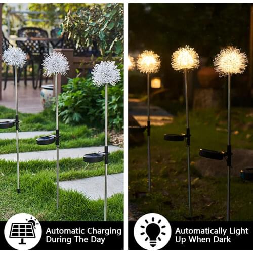 Solar Led Light Outdoor Dandelion Lights Garden Decoration String Lamp Courtyard IP65 Waterproof Solar Light Fairy Lamps