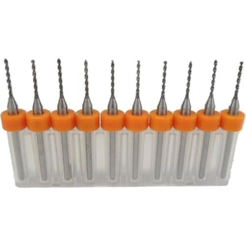 10pcs/Set 1.2-1.9mm Hard Alloy PCB Twist Drill Bits Print Circuit Board Carbide Cutters for CNC
