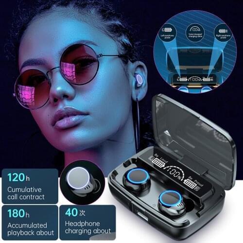 TWS Bluetooth Earphones Wireless Headphones With Mic Power Digital Display Stereo In-Ear Earbuds Sports Gaming Headset For Phone