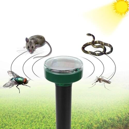 Snake Bird Mosquito Mouse Outdoor Garden Solar Power Ultrasonic Pest Repeller Mole Repellent Eco-Friendly