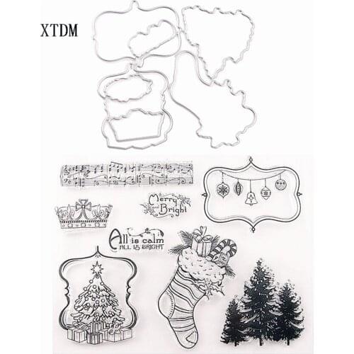 Cutting dies christmas socks metal printing craft paper relief DIY embossed Easter New Year Valentines DayEaster