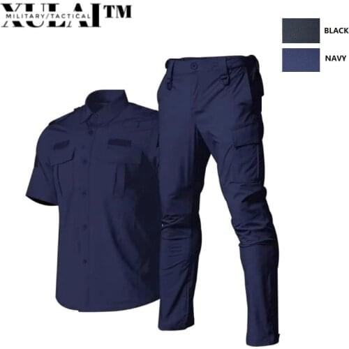 Ссср Quick-drying Fabric 4 Ways Strech Tactical Suit Series Black Navy Blue Police Suit For Men
