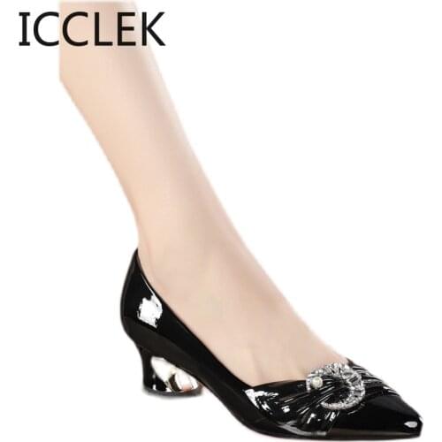 Lady Sexy High Quality Shallow Mouth Square Heel Pumps Women Fashion Sweet Black Elegant Heel Shoes Big Size 41