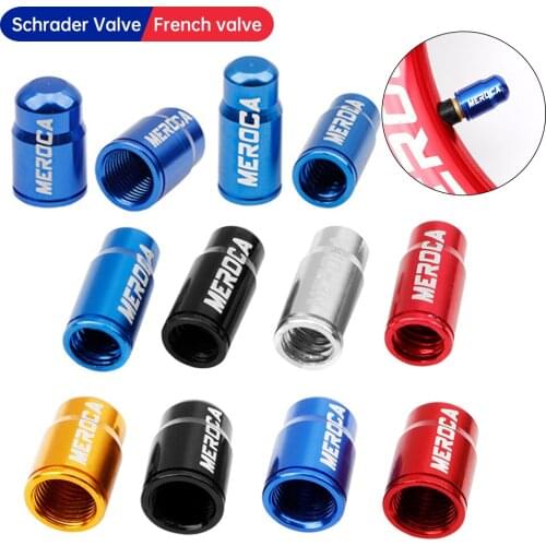 1Pair Aluminum Alloy Bicycle Tire Valve French Mouth Beauty Mouth Valve Dust Cover Mountain Bike Nut Bicycle Accessories