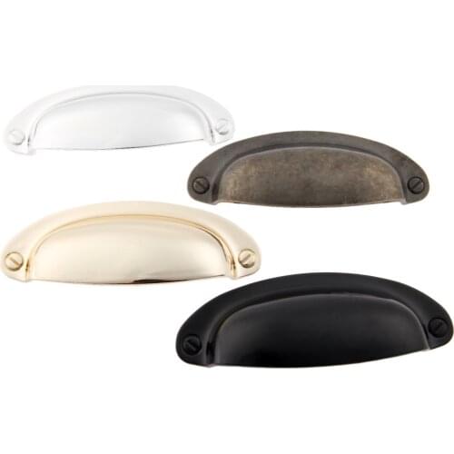 1Pc 108x40mm Zinc Alloy Antique Shell Pull Handle Furniture Cabinet Knobs and Handle for Cupboard Door Drawer Furniture Hardware