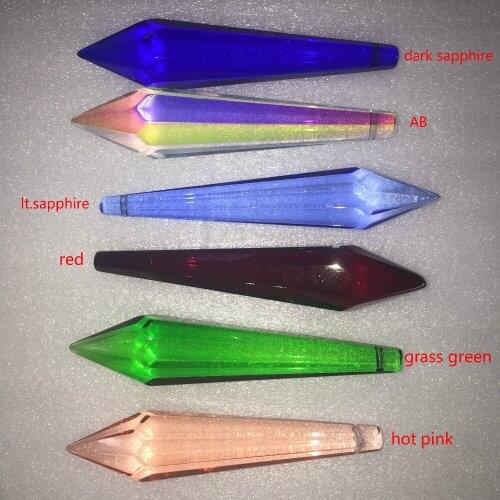 10pcs 76mm Crystal U-Drop Prism Chandelier Faceted Pendants Beads Curtain Home Wedding Party DIY Decoration Ornaments