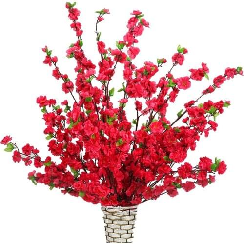 100 Pcs Peach blossom Simulation Artificial Plants Flower Floral Art Accessories DIY Home Living room Garden Decoration