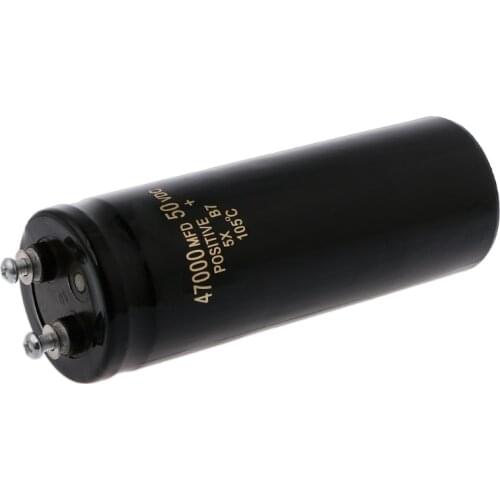 50V 47000UF/MFD Aluminum Screw Audio Filtering Electrolytic Capacitor 105