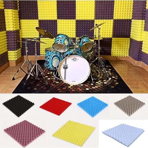 Acoustic Foam Sound Insulation Egg Cotton Polyester Sponge Interior Wall Absorbing SoundProof Studio Foam Panel
