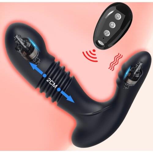 Remote Control Thrusting Anal Vibrator For Men Prostate Massager Telescopic Dildo Vibrator Vagina Massage ButtPlug Anal Vibrator