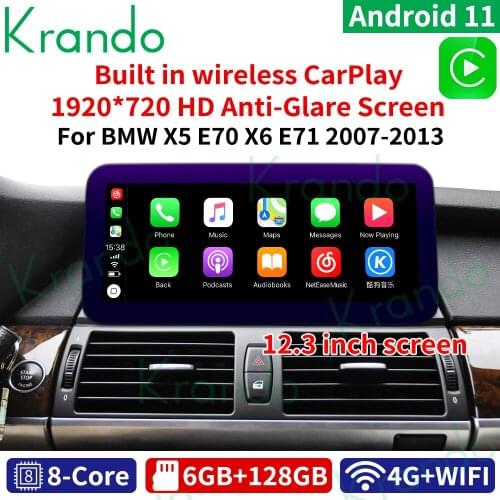 Krando Android 10.0 4+32G 10.25'' car multimedia system for BMW X5 E70 X6 E71 F15 2007-2017 android car radio gps navigation