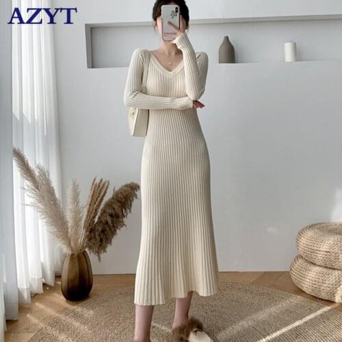Модные трикотажные платья AZYT China At AliExpress
