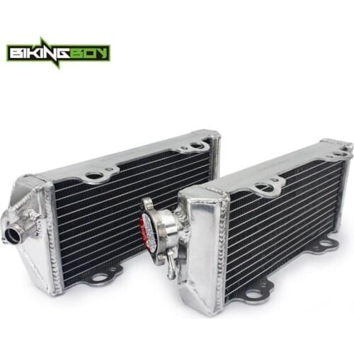 BIKINGBOY For Gas Gas EC 125 00 01 02 03 04 05 06 EC125 Engine Water Cooling Radiator Cooler Aluminium Core Left Right Polished