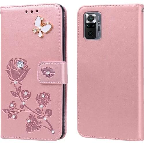 Case For Xiaomi Redmi Note 10S Redmi Note 10 Pro Max Flower Wallet Case Xiaomi POCO M3 X3 NFC M2 Redmi 9T 9AT 9A 9C Flip Cover