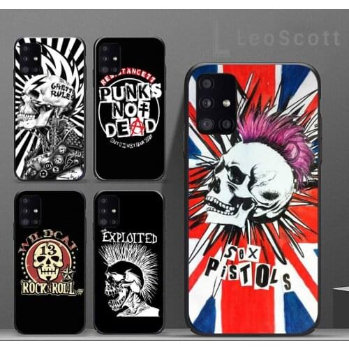 Skull Punk Rock Phone Case For Samsung A40 A31 A50 A51 A71 A20E A20S S8 S9 S10 S20 Plus note 20 ultra