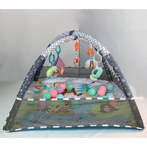 Childrens Mat Baby Play Mat Kids Rug Gym Fitness Frame Activity Fence Toys Early Education Crawling Game Blanket Gray