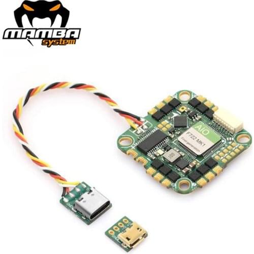 DIATONE MAMBA F722 F7 AIO MK1 BLHeli_S GH30 35A 6S 8bit Flight Controller Stack W/ OSD STM32F411 25.5*25.5mm/M2 for RC FPV Drone