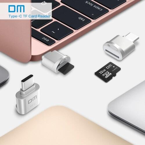 DM Mini Type C usb3.1 Micro SD TF Memory card reader for Macbook or smartphone with type c interface
