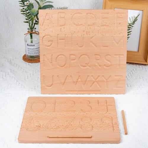 Montessori Early Educational Tracing Board Numbers Letter Plate Learning Cognition Exercise Toy Birthday Gifts