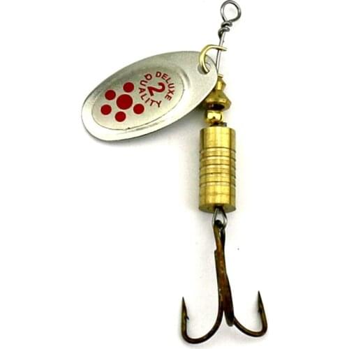 HENGJIA 1PC 6.7CM 7.3G Metal Fishing Lure Rotating Sequin Bait On The 2nd 2 Colors Pesca Hooks