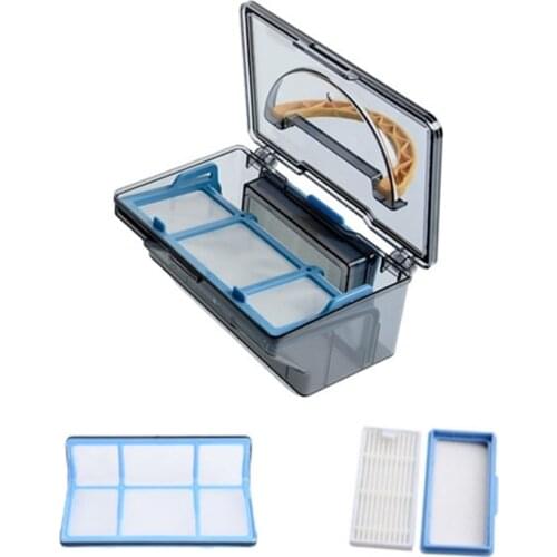 Dust Box HEPA Frame Rubber Seals Pre-Filter for kitfort KT-518 kt 518 Robotic Vacuum Cleaner Spare Part Accessories Dust Bin