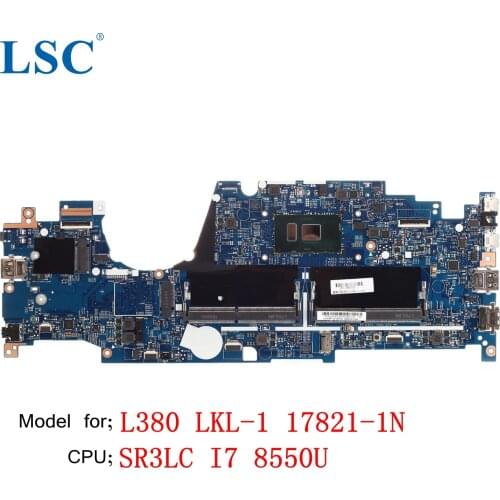 For Lenovo ThinkPad L380 Yoga Laptop Motherboard LKL-1 17821-1N FRU;02DA278 02DA270 02HM025 CPU;I7 8550U