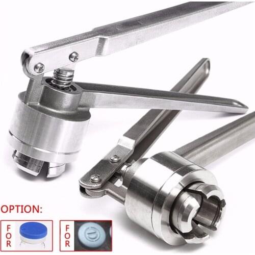 New Stainless Steel Manual Vial Crimper Hand Sealing Machine for Crimping 20Mm Flip Off Caps for Aluminum