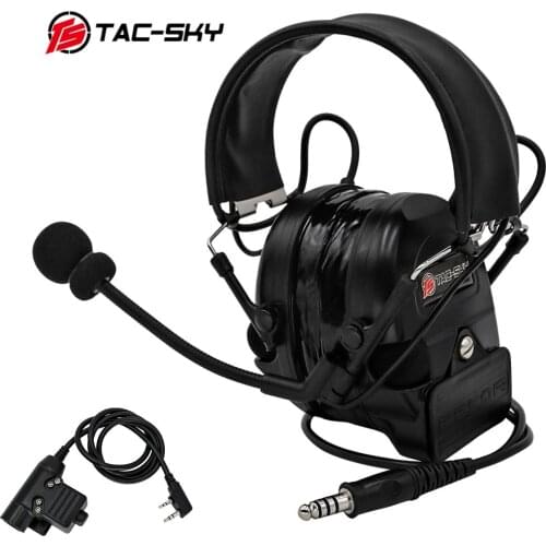 TAC-SKY COMTAC I Tactical Electronic Protective Earmuffs Outdoor Sports Noise Reduction Pickup Military Walkie-Talkie Headset