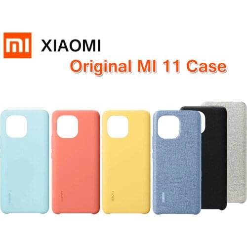 Original Xiaomi Mi 11 Case Frosted Shield Matte Kevlar texture Leather / Silicone back Cover Xiaomi Mi 11 Mi11 5G Phone Cases