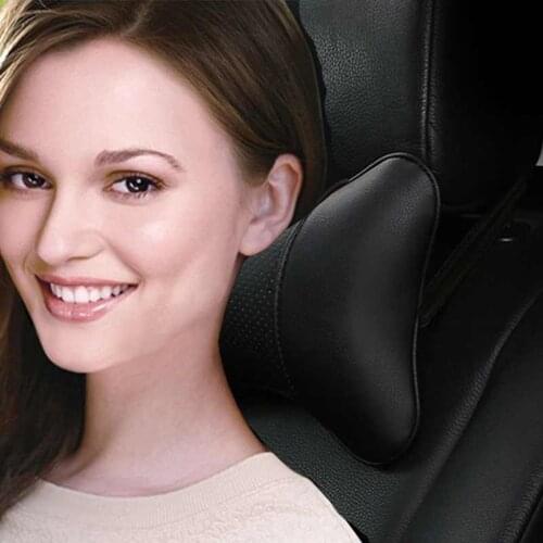 2 pcs Car Neck Headrest Pillow With Logo For Every Car Audi Mercedes Wv Peugeo Fiat Toyota Honda Ford Volvo Chevrolet Dacia Opel