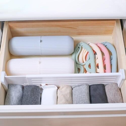 Adjustable Drawer Divider Retractable Plastic Cabinet Drawer Separator Household Partition Board Storage Shelves Division Tool
